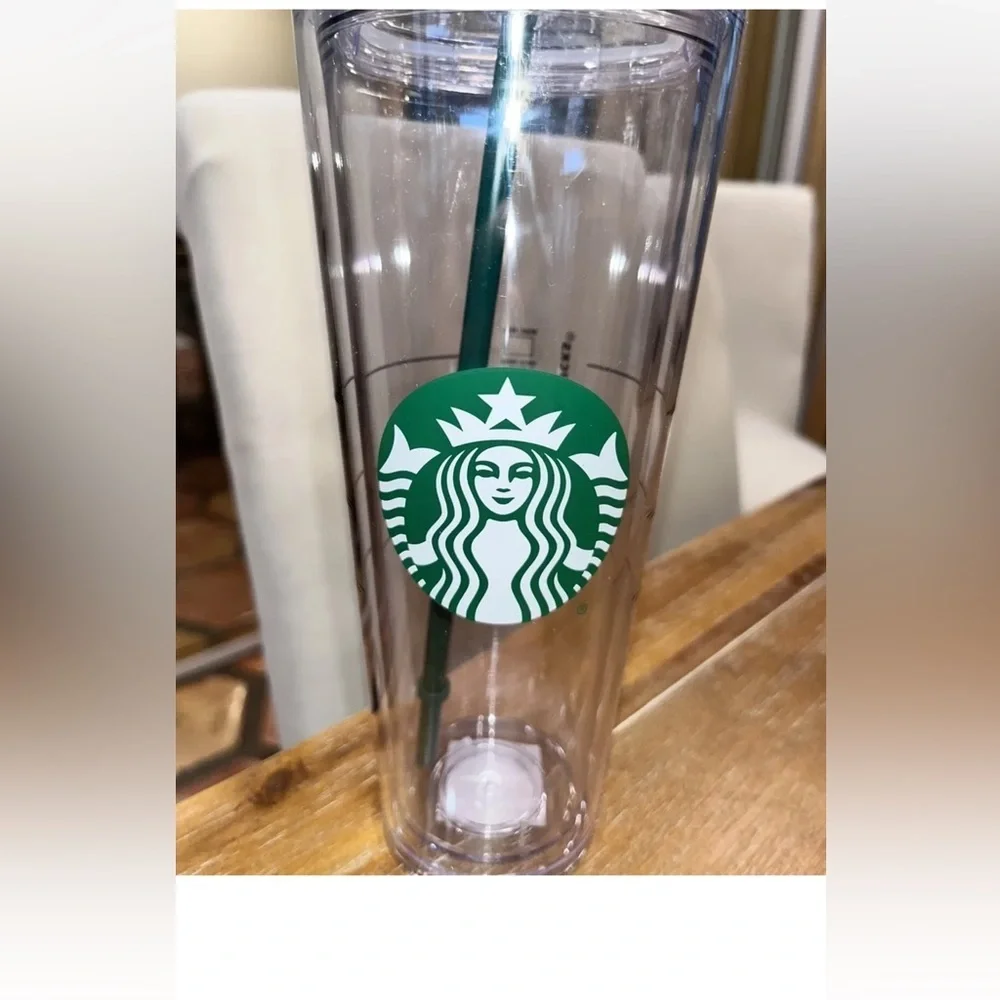 Collectable Starbucks clear 24oz tumbler original logo - Picture 2 of 3
